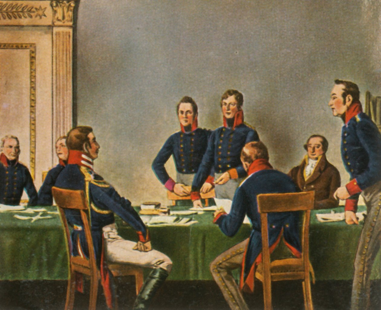 Møte i Reorganiseringskommisjonen i Königsberg, 9. juli 1807, 1936. av Unbekannt