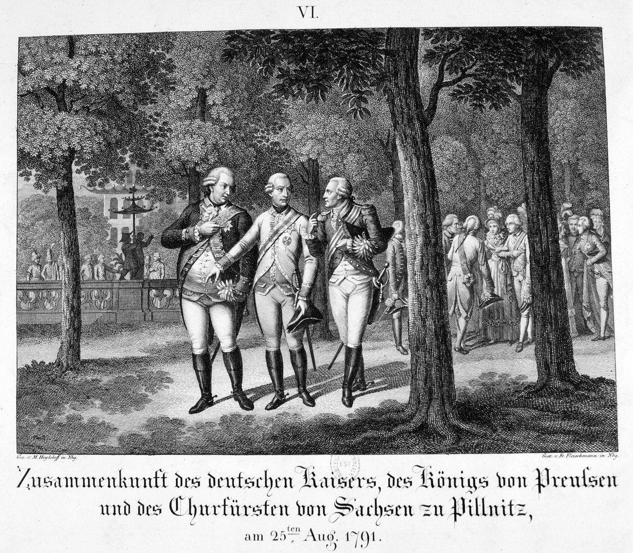 Møte med den tyske keiseren, 25. august 1791, 1800-tallet av Unbekannt