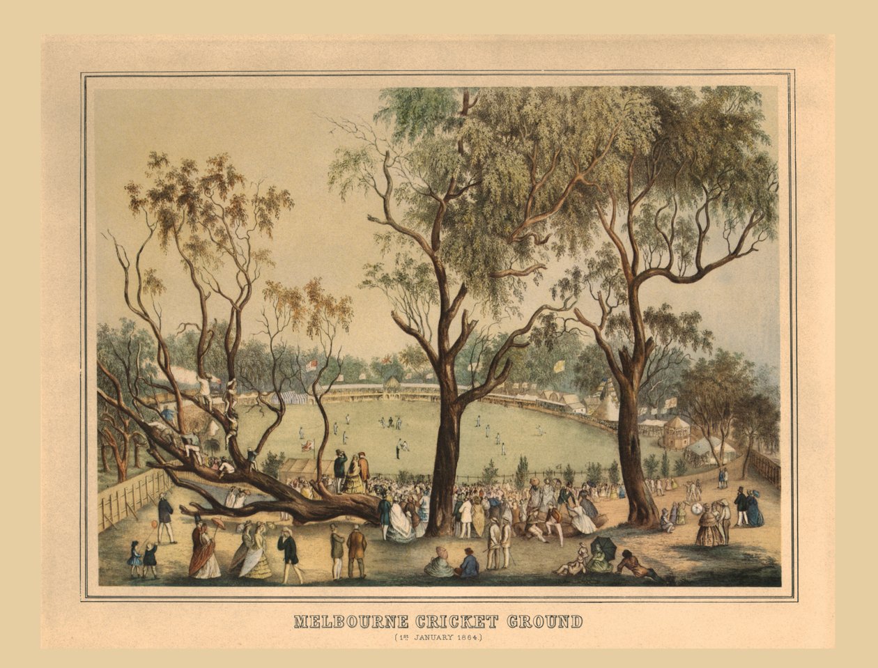 Melbourne Cricket Ground, 1. januar 1864. av Unbekannt