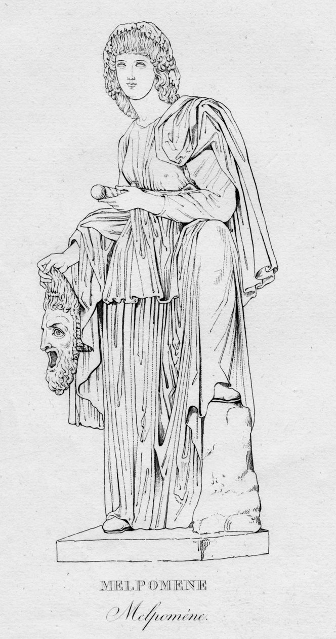 Melpomene Melpoméne, c1850 av Unbekannt