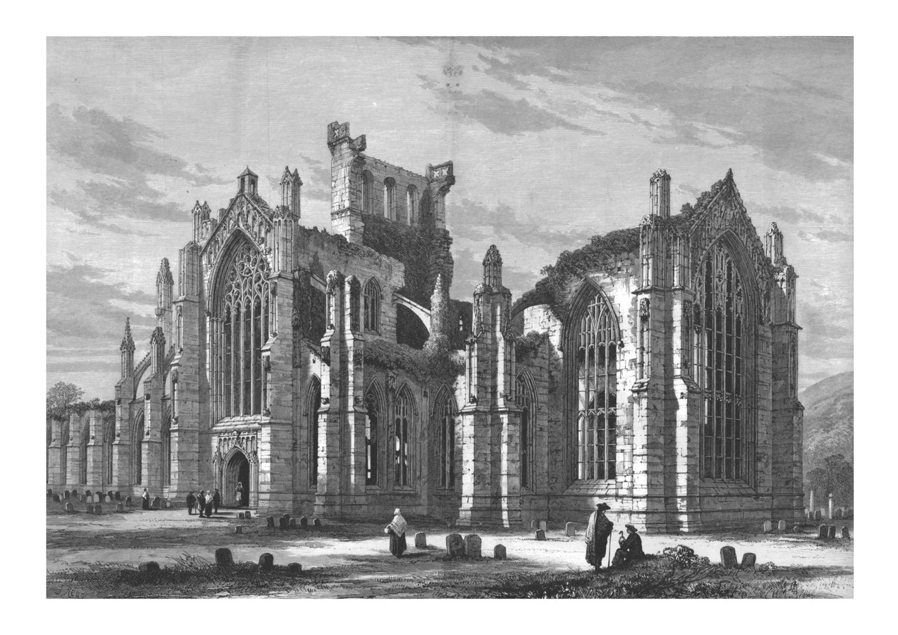 Melrose Abbey av Unbekannt