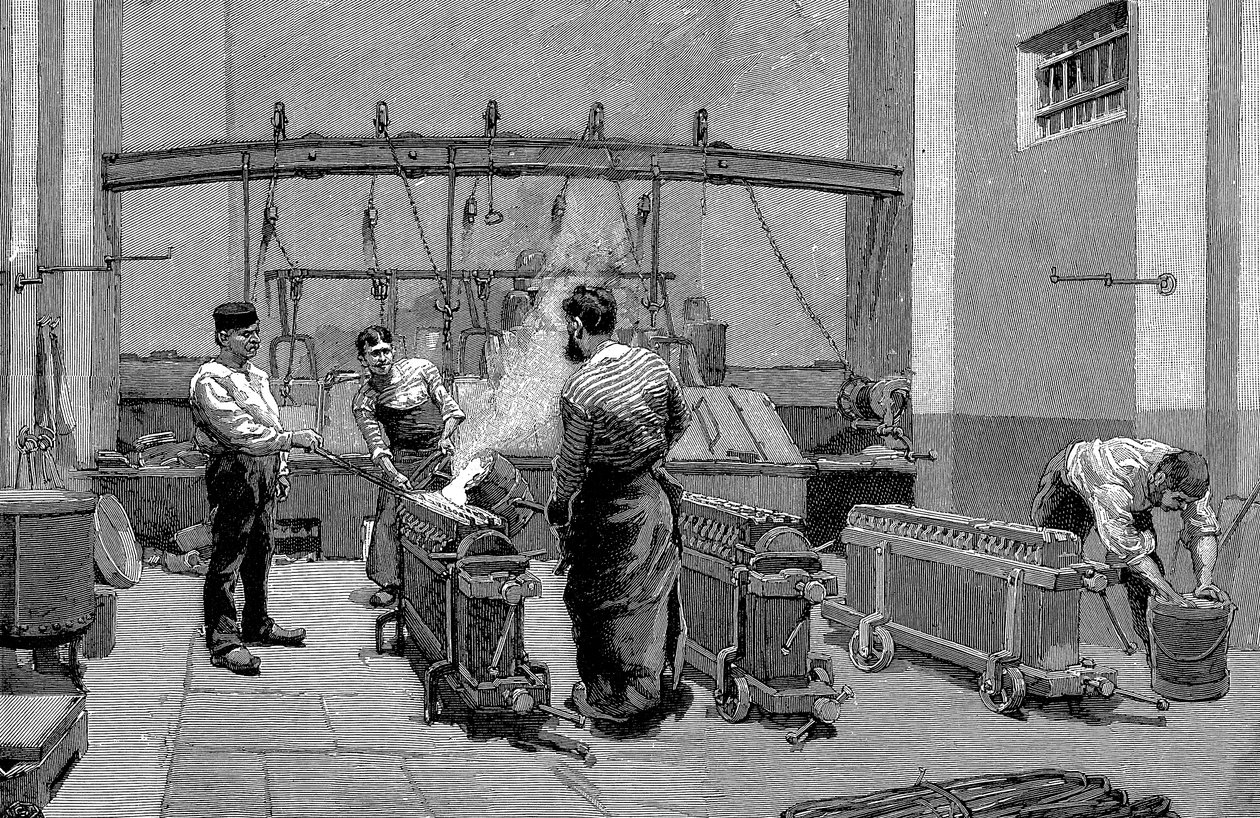 Smeltehus ved Paris mynte, 1892 av Unbekannt