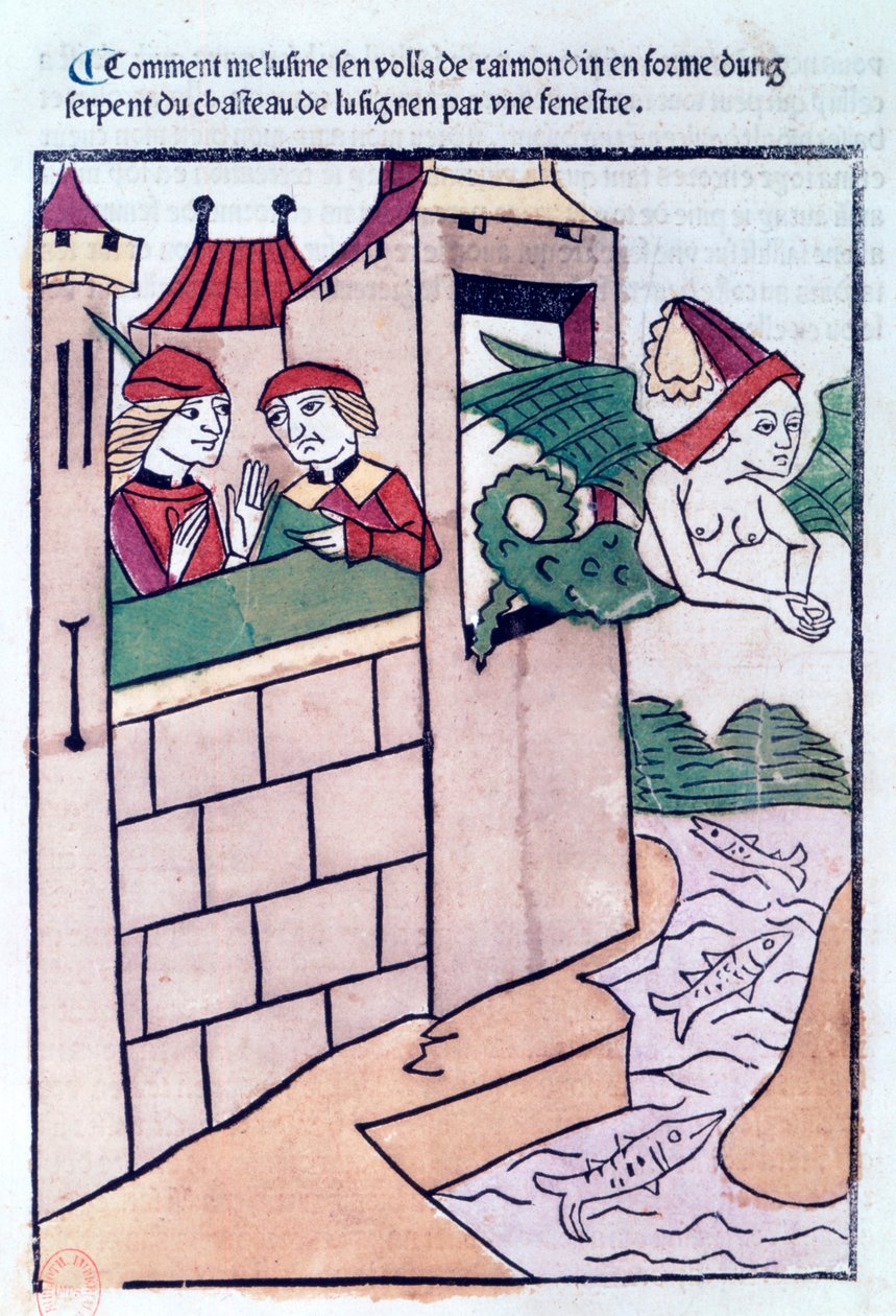 Melusine flyr bort, 1478 av Unbekannt