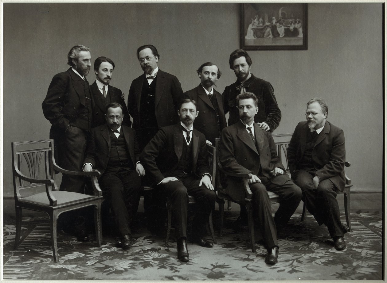 Medlemmer av den litterære gruppen Sreda onsdag 1910 av Unbekannt