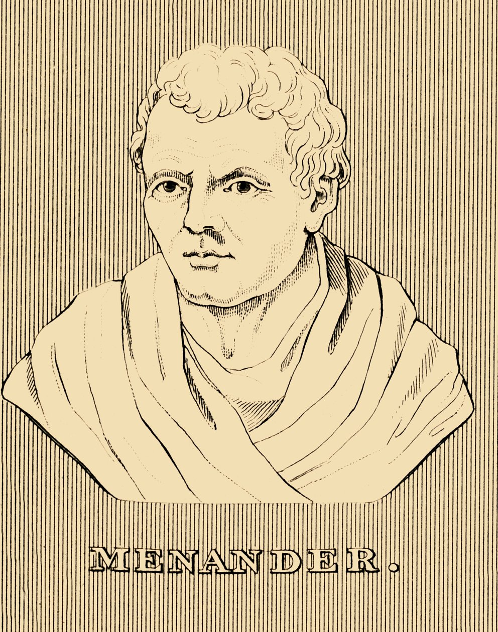 Menander, c342-290 f.Kr., 1830 av Unbekannt