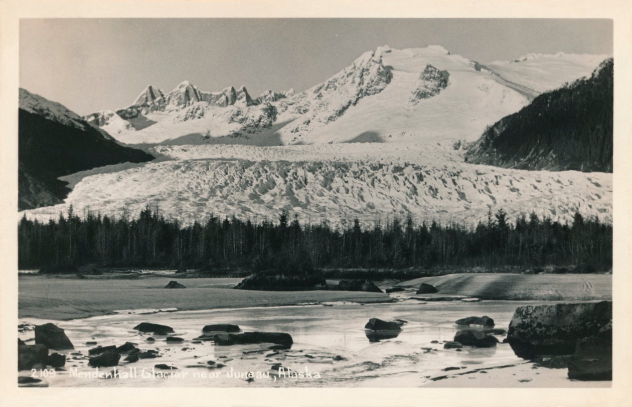 Mendenhall Glacier nær Juneau, Alaska, c1940. av Unbekannt