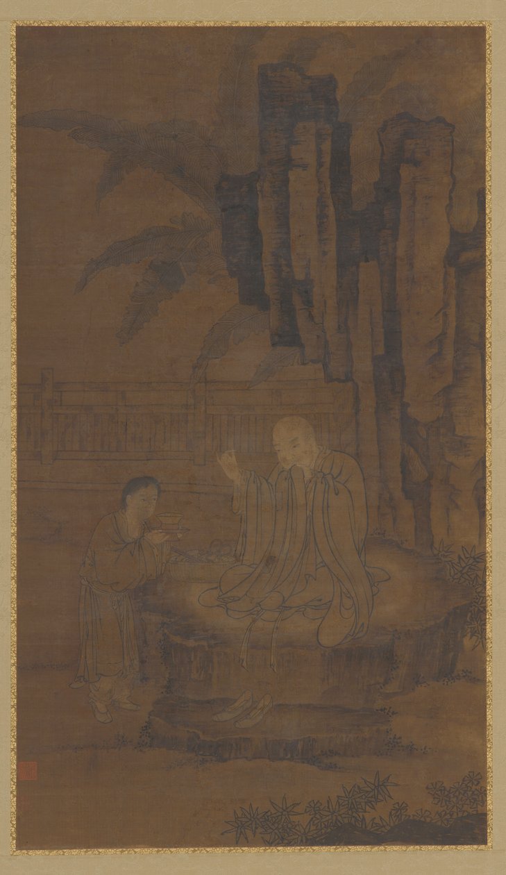 Mending Clothes in the Early Morning Sun, Ming-dynastiet, 1400-1500-tallet. av Unbekannt