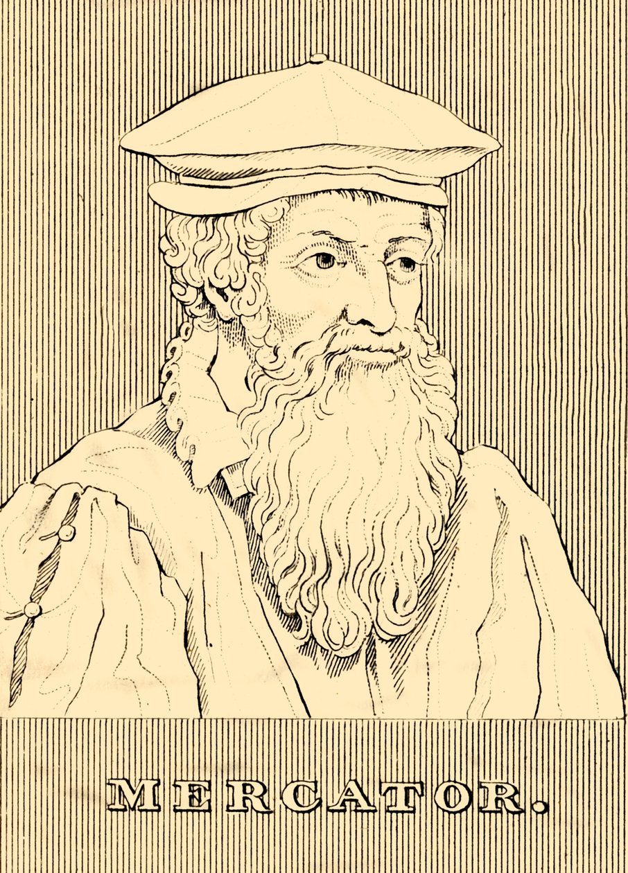 Mercator, 1512-1594, 1830. av Unbekannt