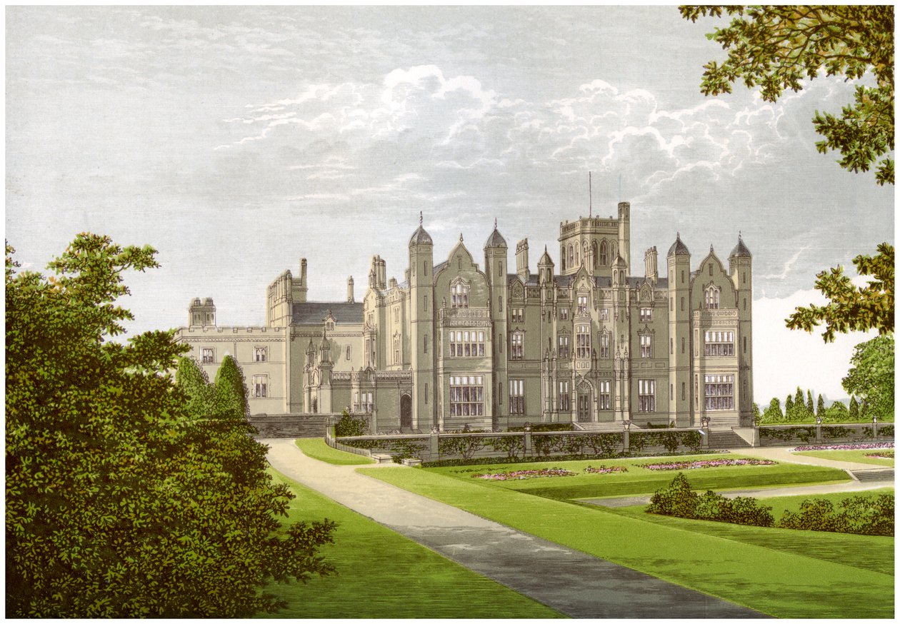 Merevale Hall, Warwickshire, hjemmet til Dugdale-familien, c1880 av Unbekannt