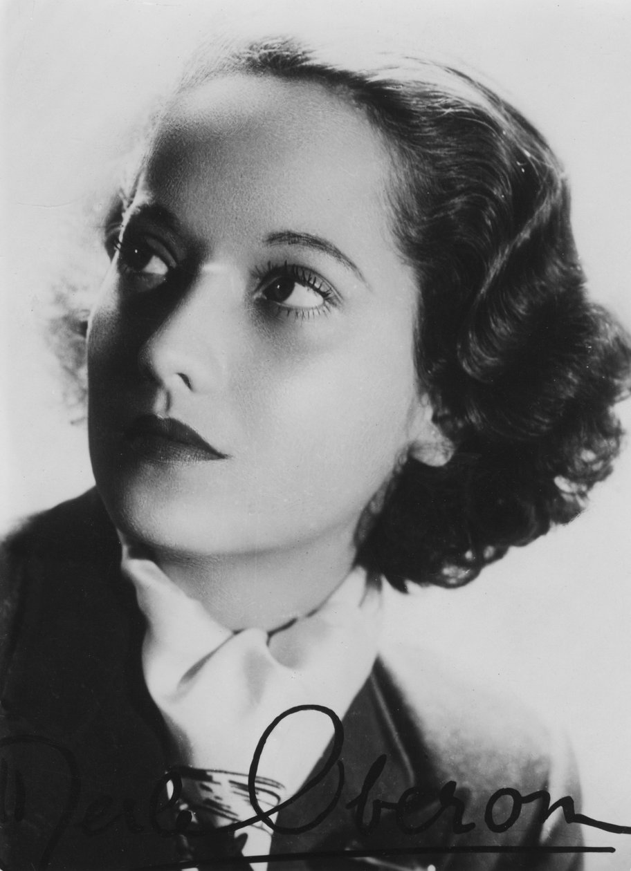 Merle Oberon 1911-1979, britisk skuespillerinne, ca 1930-tallet av Unbekannt