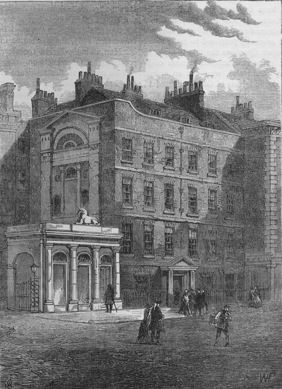 Mrs Christie og Mansons originale auksjonsrom, Westminster, London, c1860 1878 av Unbekannt