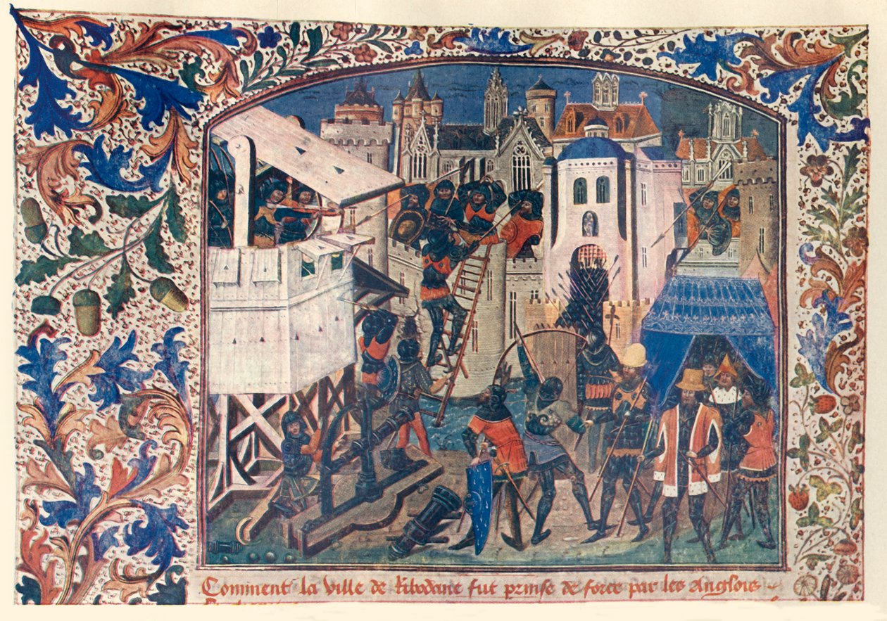 Metoder for krigføring under hundreårskrigen, c1400, c1930. av Unbekannt
