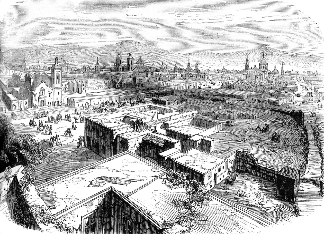 Mexico by, Mexico, midten av 1800-tallet c1880 av Unbekannt