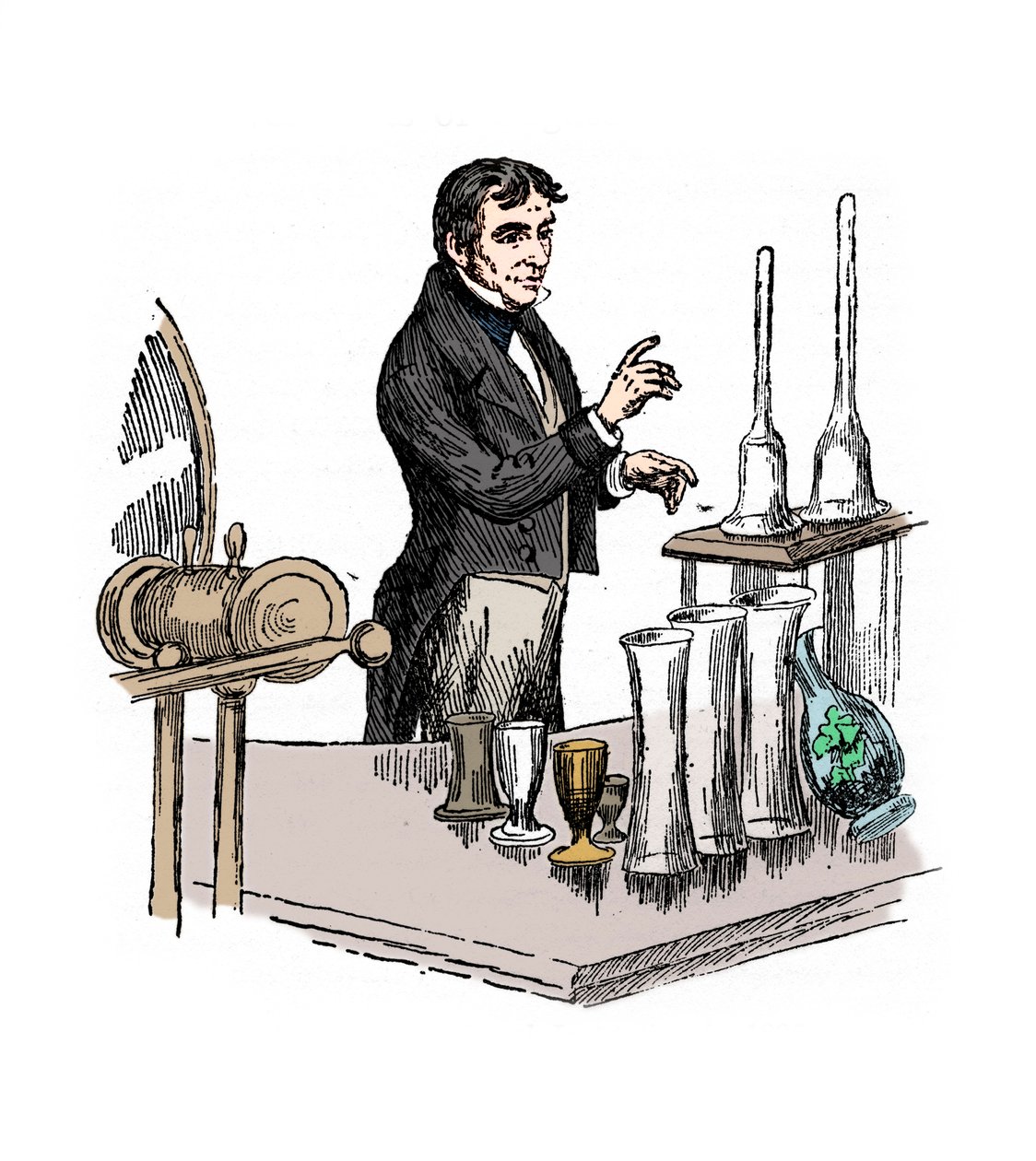 Michael Faraday foreleser ved Royal Institution, London, 1835 20. århundre. av Unbekannt
