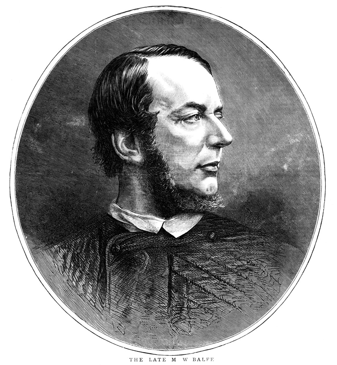 Michael William Balfe , irskfødt britisk komponist og sanger, 1870 av Unbekannt