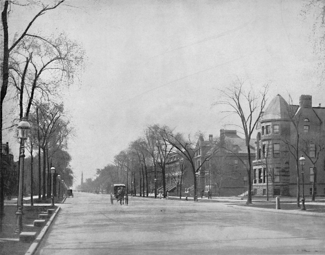 Michigan Avenue, Chicago, ser sørover, c1897. av Unbekannt