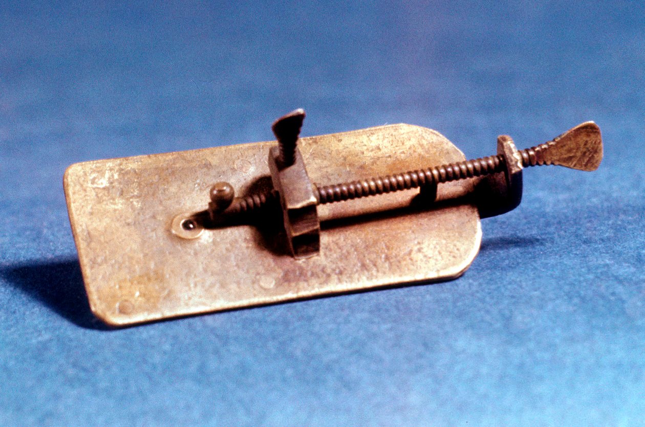 Mikroskop av Anton Van Leeuwenhoek, nederlandsk, c1670 av Unbekannt