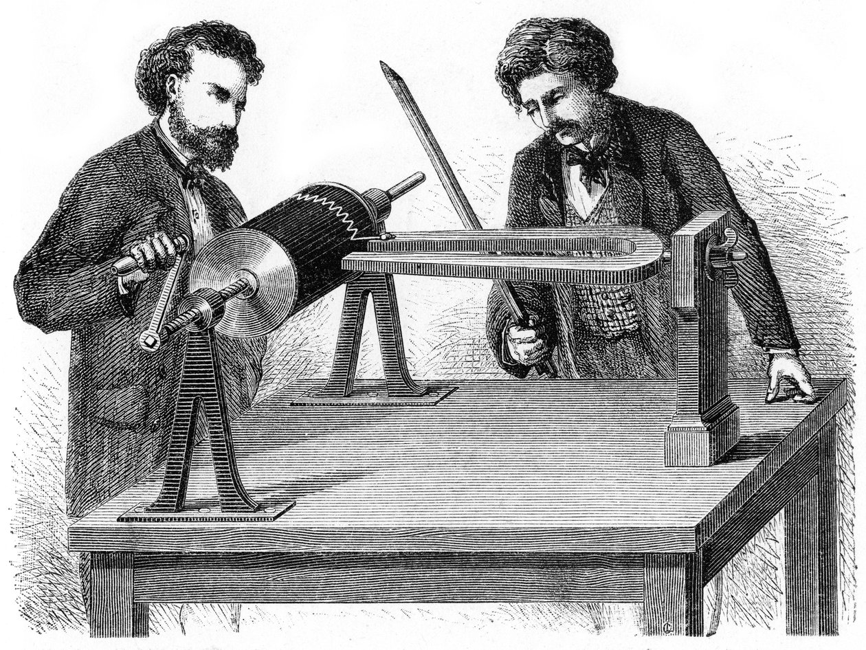 Fonautograf fra midten av 1800-tallet, 1872 av Unbekannt