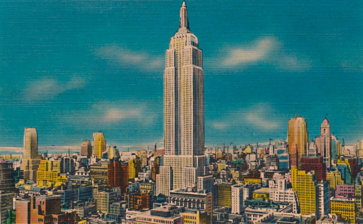 Midtown Skyline som viser Empire State Building, New York City, c1940-tallet av Unbekannt