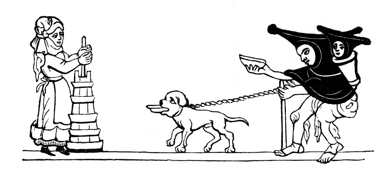 Melkepike og tigger, 1316, 1910 av Unbekannt