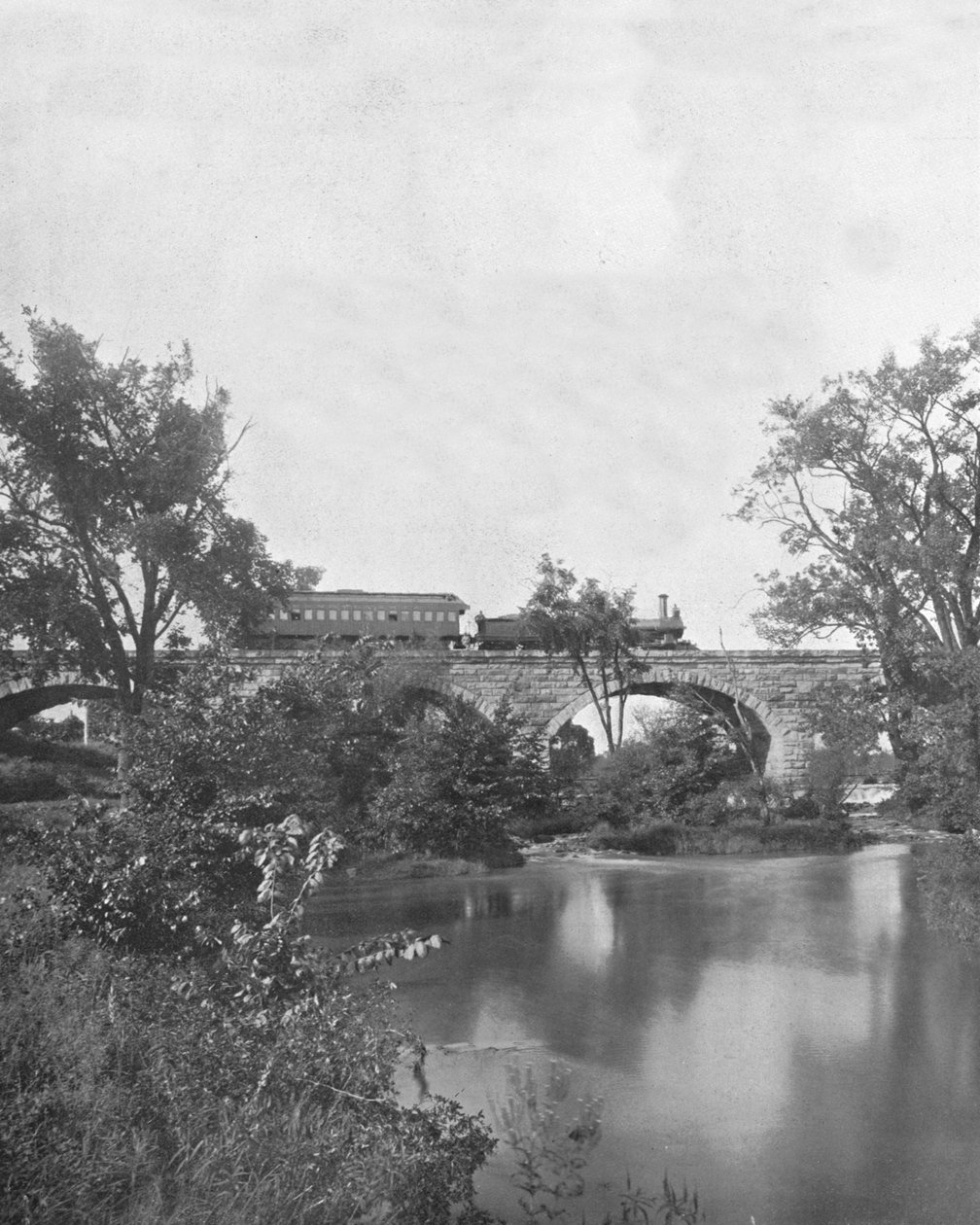 Mill Creek Bridge, Pennsylvania Railroad, USA, c1900. av Unbekannt