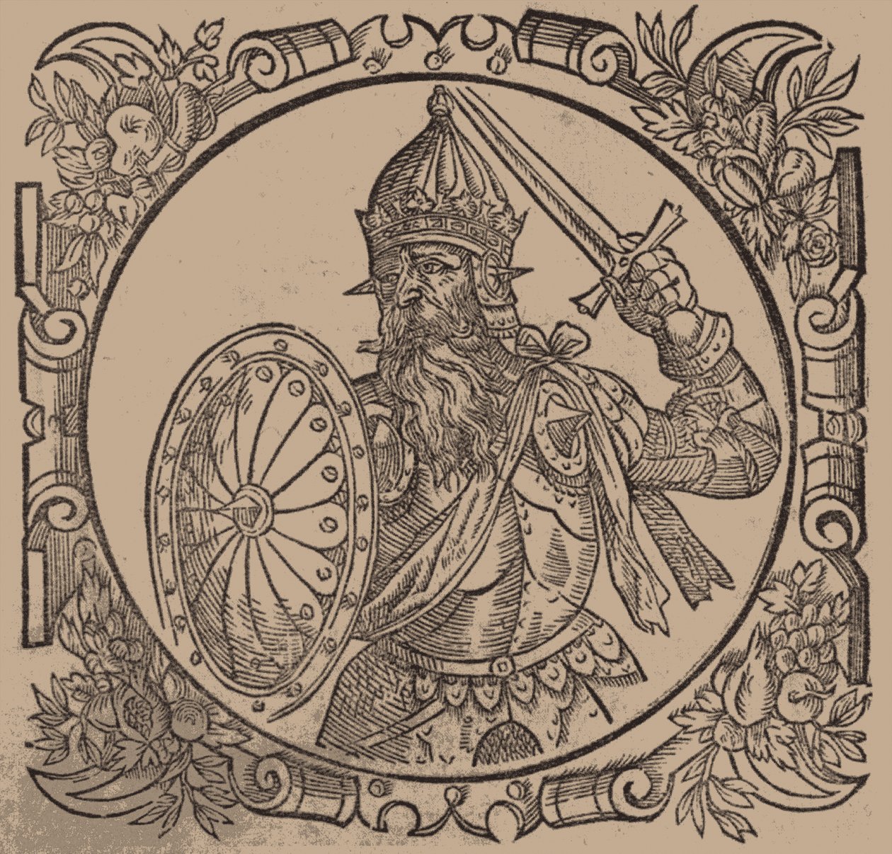 Mindaugas, konge av Litauen Fra: Sarmatiae Europeae descriprio... av A. Guagnini, 1578 av Unbekannt