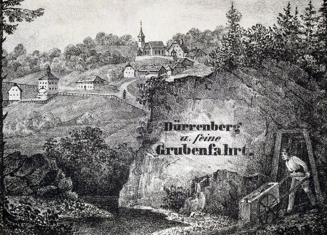 Saltgruve: scene for arbeidet til gruven, Durrnberg, Østerrike av Unbekannt
