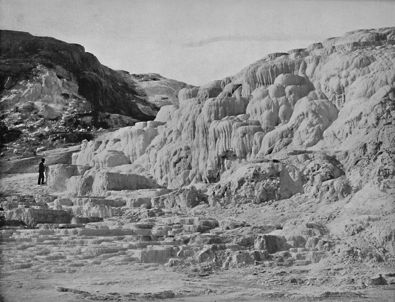 Minerva terrasse, Yellowstone Park, c1897. av Unbekannt
