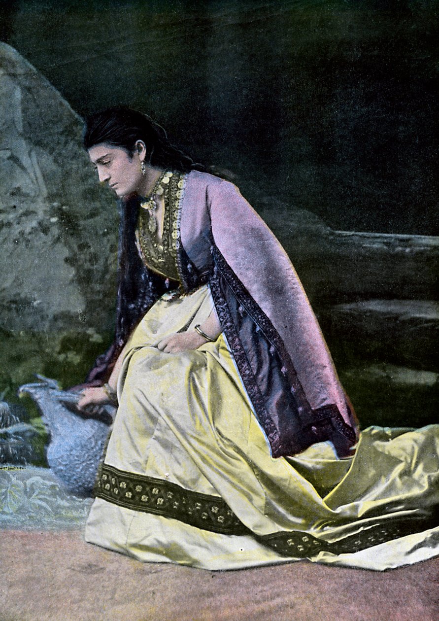 Mingrelien kvinne som samler vann, c1890 av Unbekannt