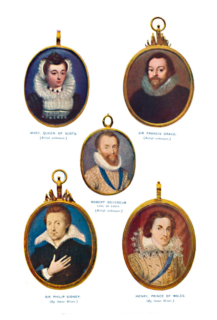 Miniatyrer fra den elisabethanske perioden Victoria and Albert Museum., c1580-1610, 1903 av Unbekannt