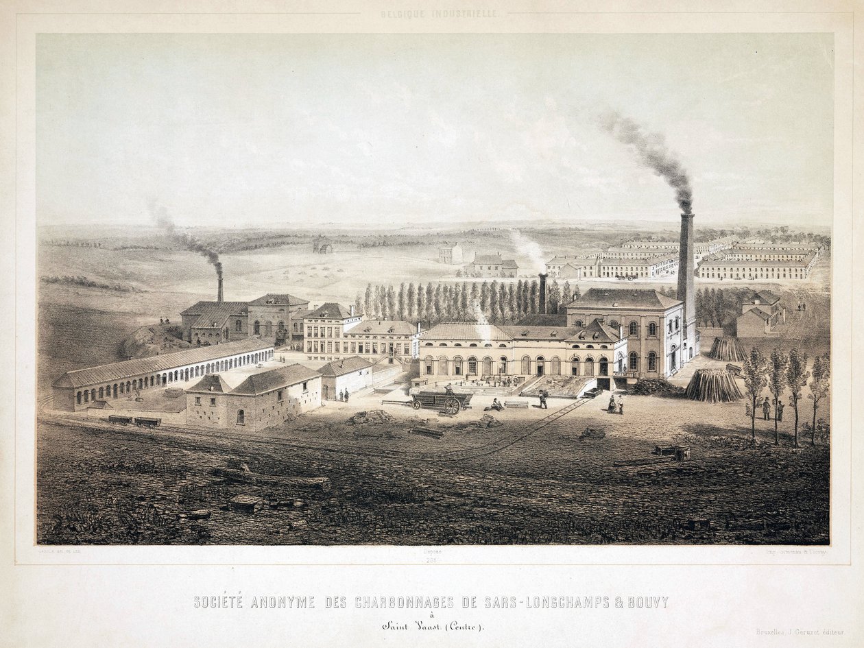 Gruvedrift, Coal Sars Longchamps & Bouvy Coalmining Co Ltd, Belgia av Unbekannt