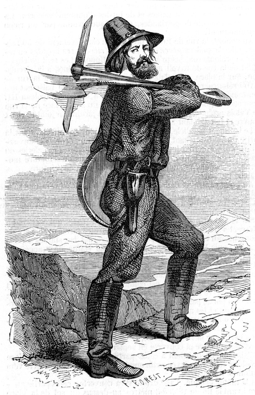 Gruveprospektør i de californiske gullfeltene, 1853 av Unbekannt