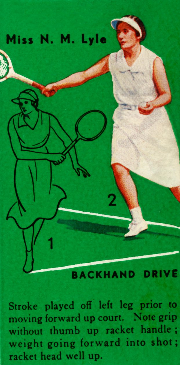 Miss N. M. Lyle - Backhand Drive, c1935. av Unbekannt