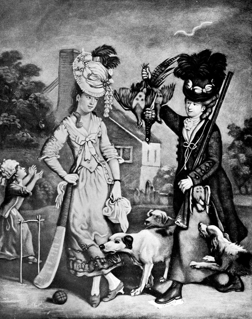Miss Wicket og Miss Trigger, 1770 av Unbekannt