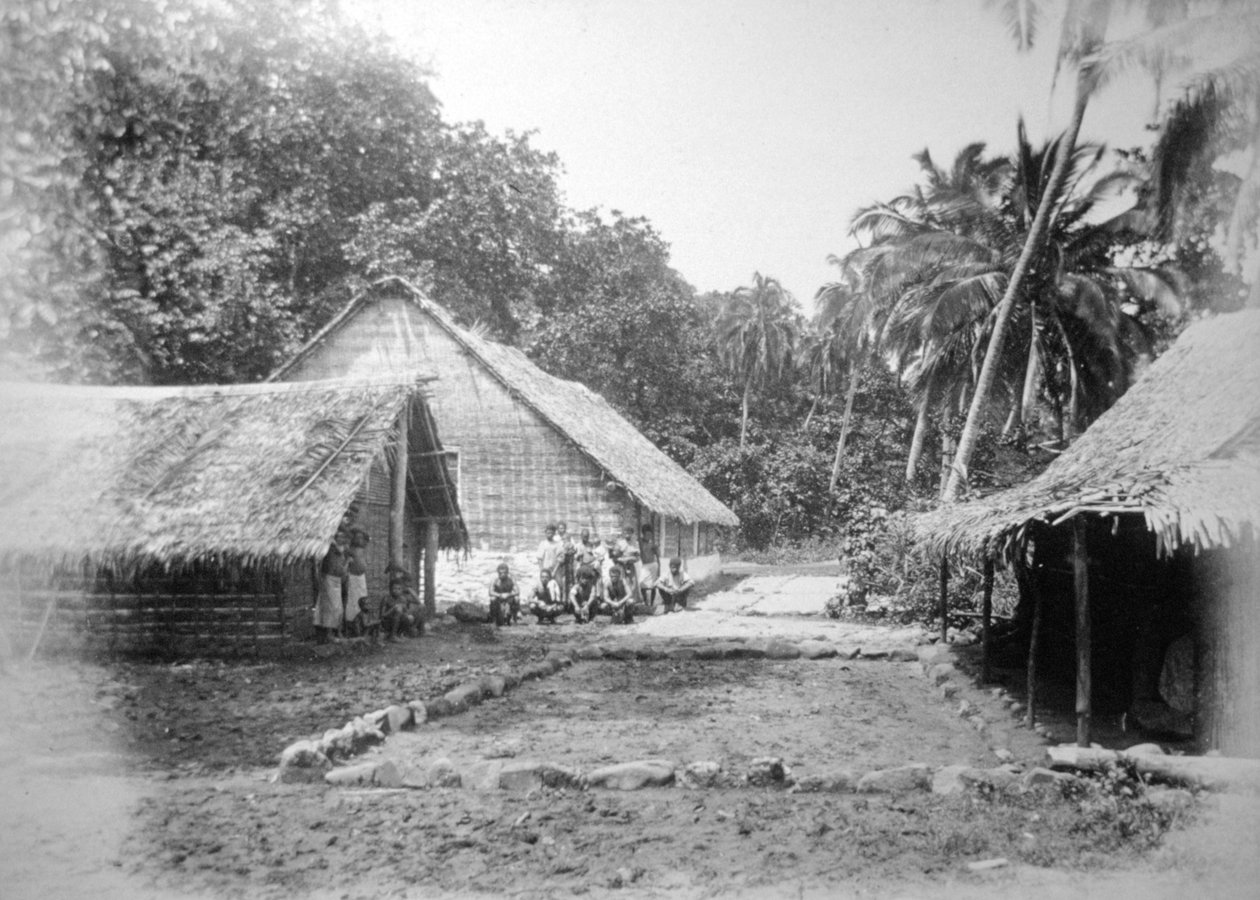 Mission, Ureparapara, Torba-provinsen, Vanuatu, 1885 av Unbekannt