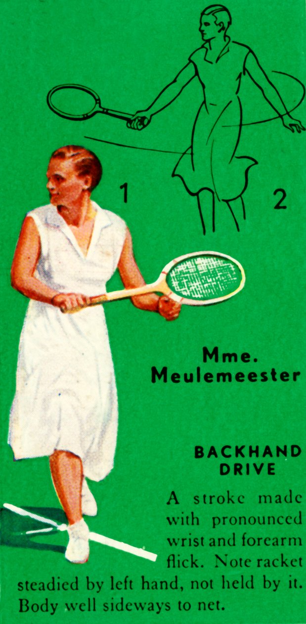 Mme. Meulemeester - Backhand Drive, c1935. av Unbekannt