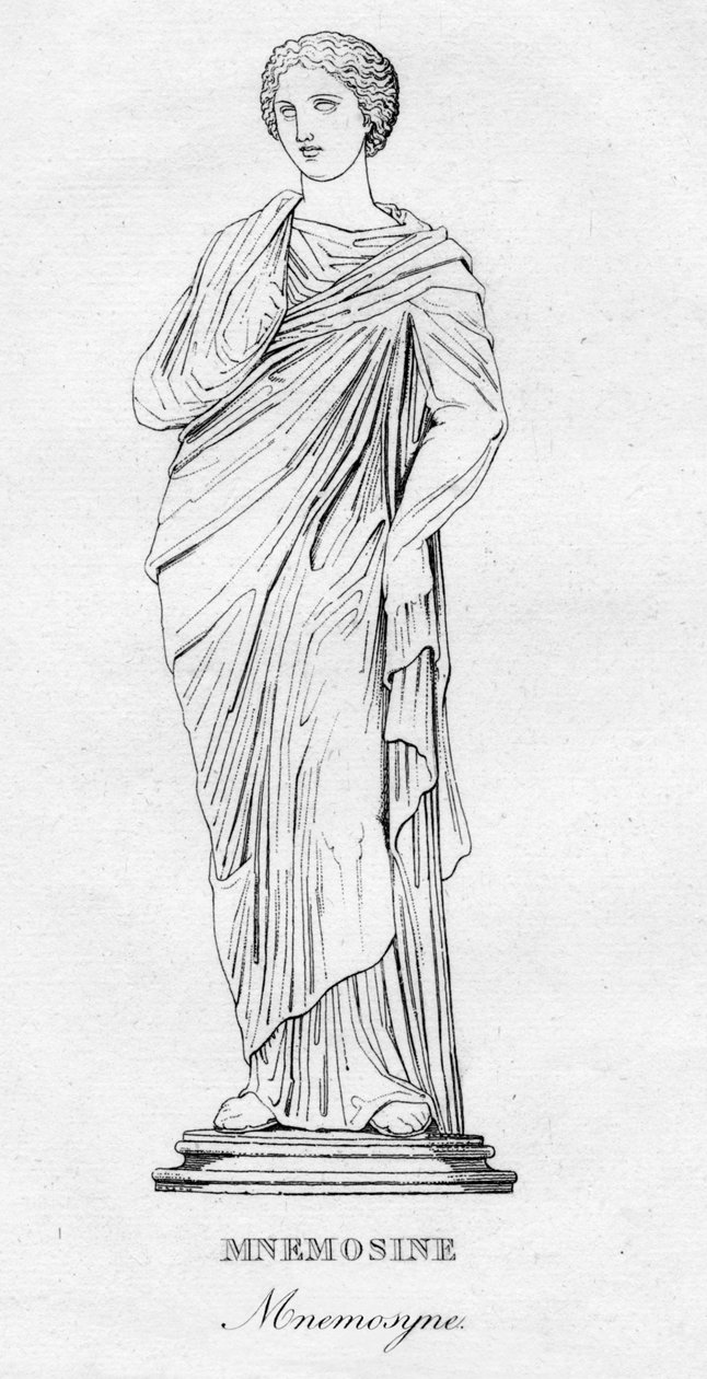 Mnemosine Mnemosyne, c1850 av Unbekannt
