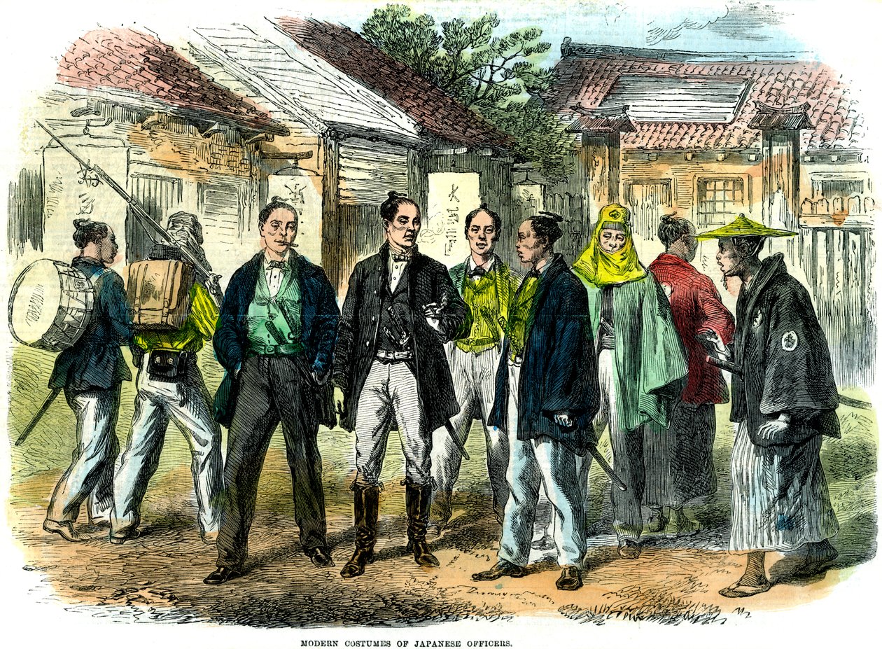 Moderne kostymer av japanske offiserer, 1866 av Unbekannt