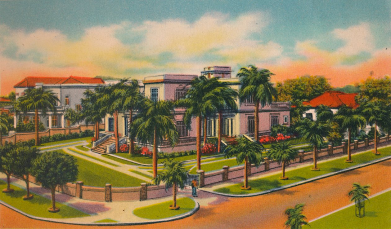 Moderne bolig i El Prado, Barranquilla, ca 1940-tallet av Unbekannt