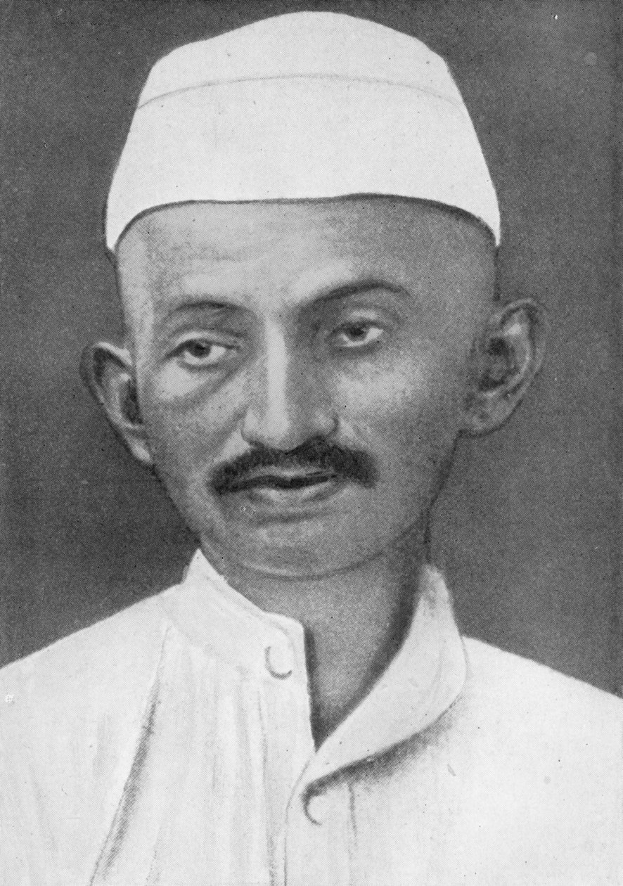 Mohandas Karamchand Gandhi 1869-1948, indisk nasjonalistleder, 1926 av Unbekannt