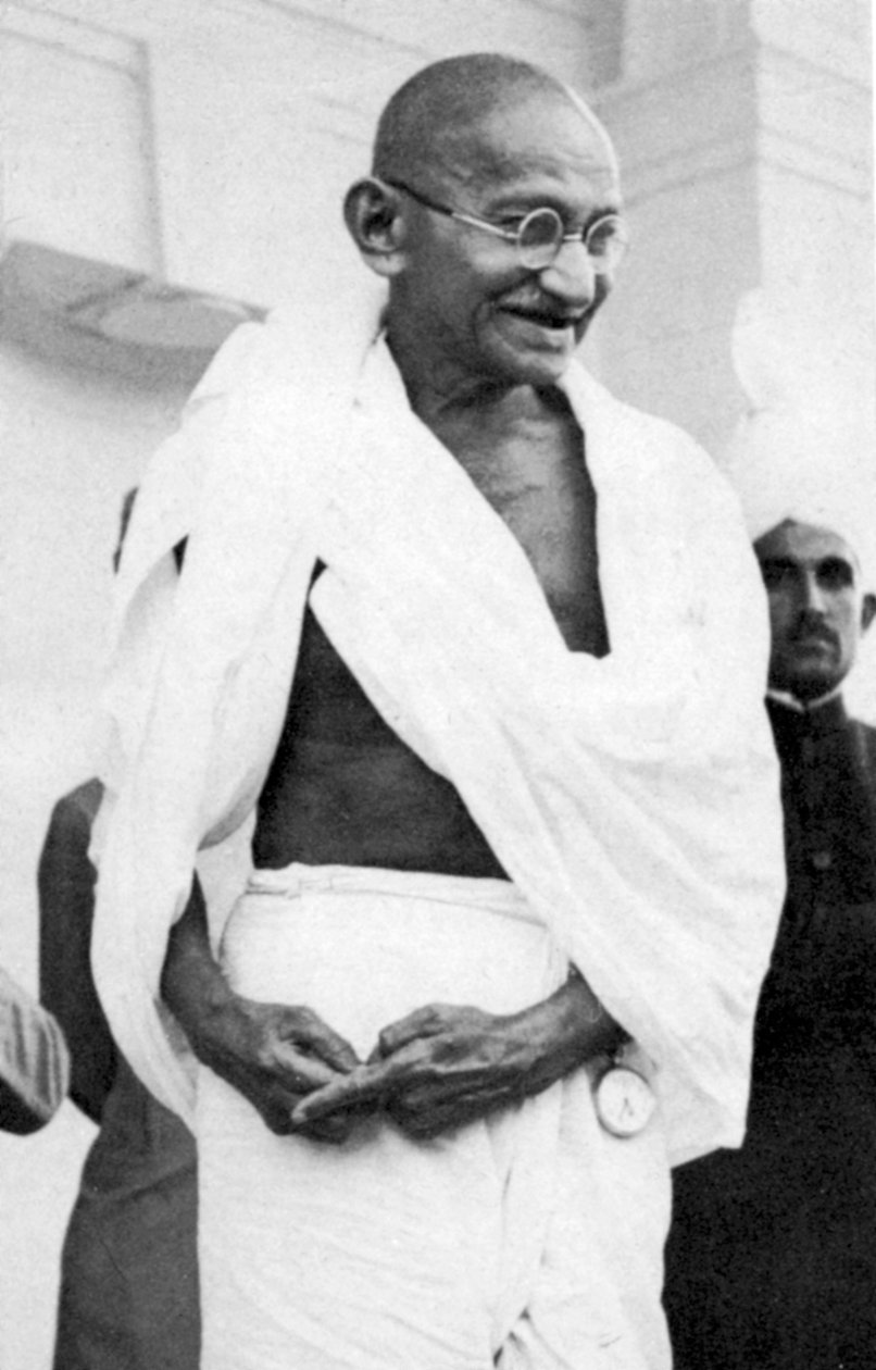Mohandas Karamchand Gandhi 1869-1948, indisk nasjonalistleder av Unbekannt