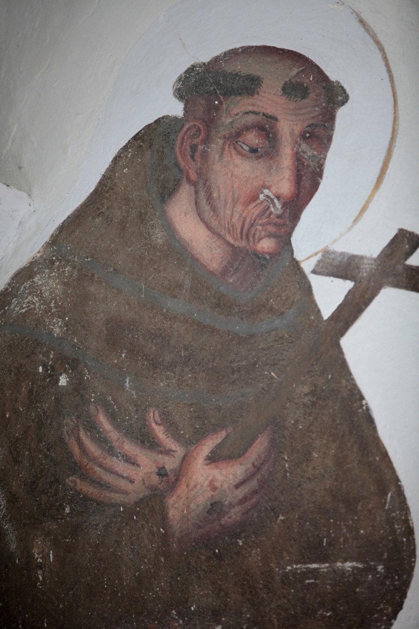 Saorge-klosteret maleri fra 1600-tallet som viser den hellige Frans av Assisi, Saorge, Frankrike av Unbekannt