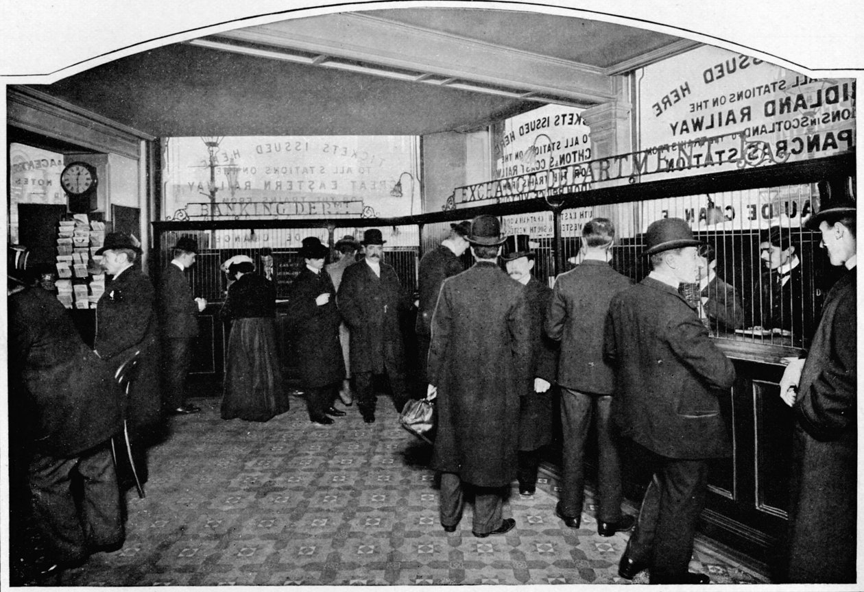Money Exchange Department, Thomas Cook & Son, Ludgate Circus, City of London, c1903 1903 av Unbekannt