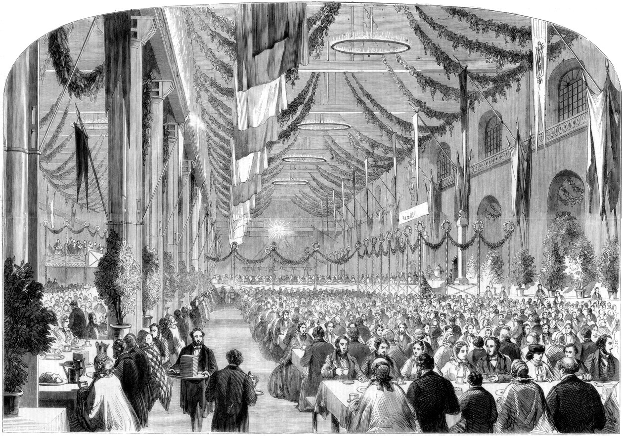 Monsterfestival for jernbaneansatte i Crewe, 1861 av Unbekannt