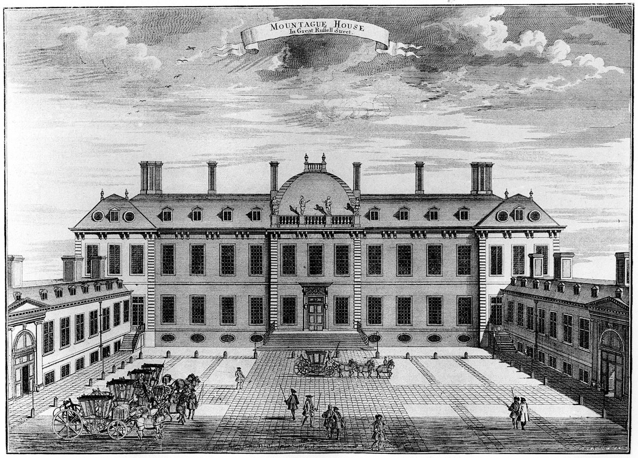 Montagu House, Bloomsbury, 1700-tallet, 1908 av Unbekannt