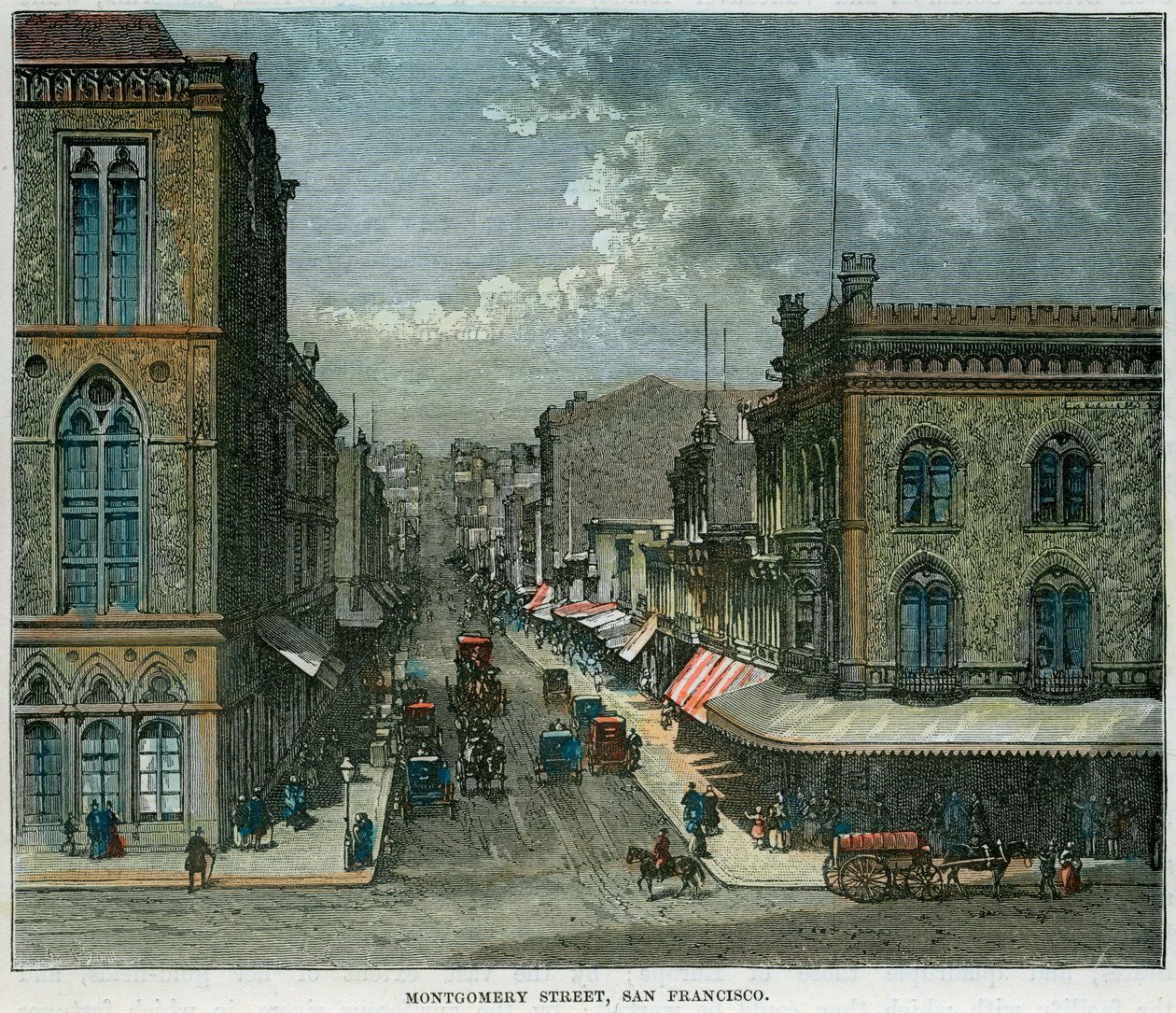 Montgomery Street, San Francisco, California, USA, c1880 av Unbekannt