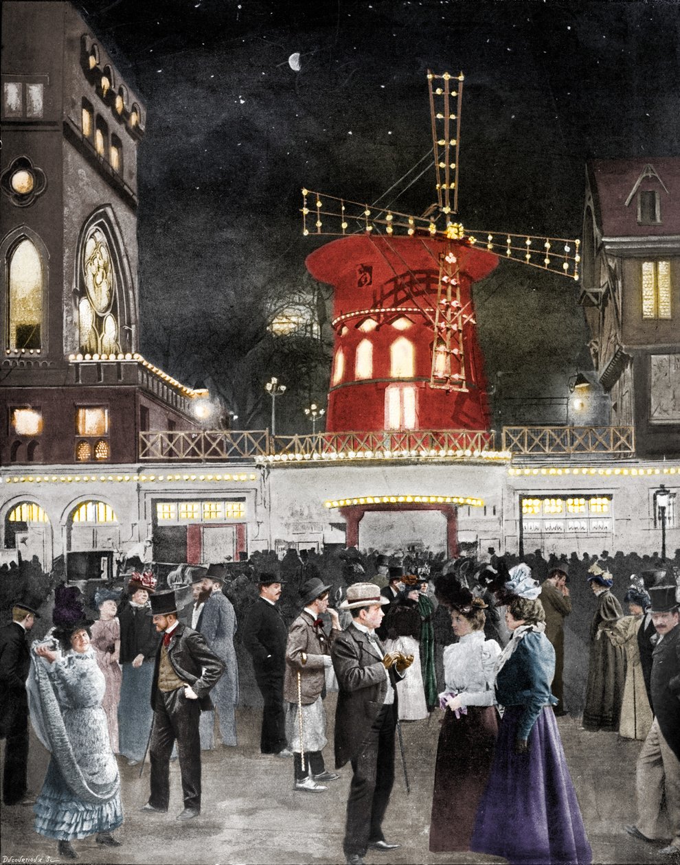 Montmartre S Amuse The Exit Of Moulin Rouge, 1900 av Unbekannt