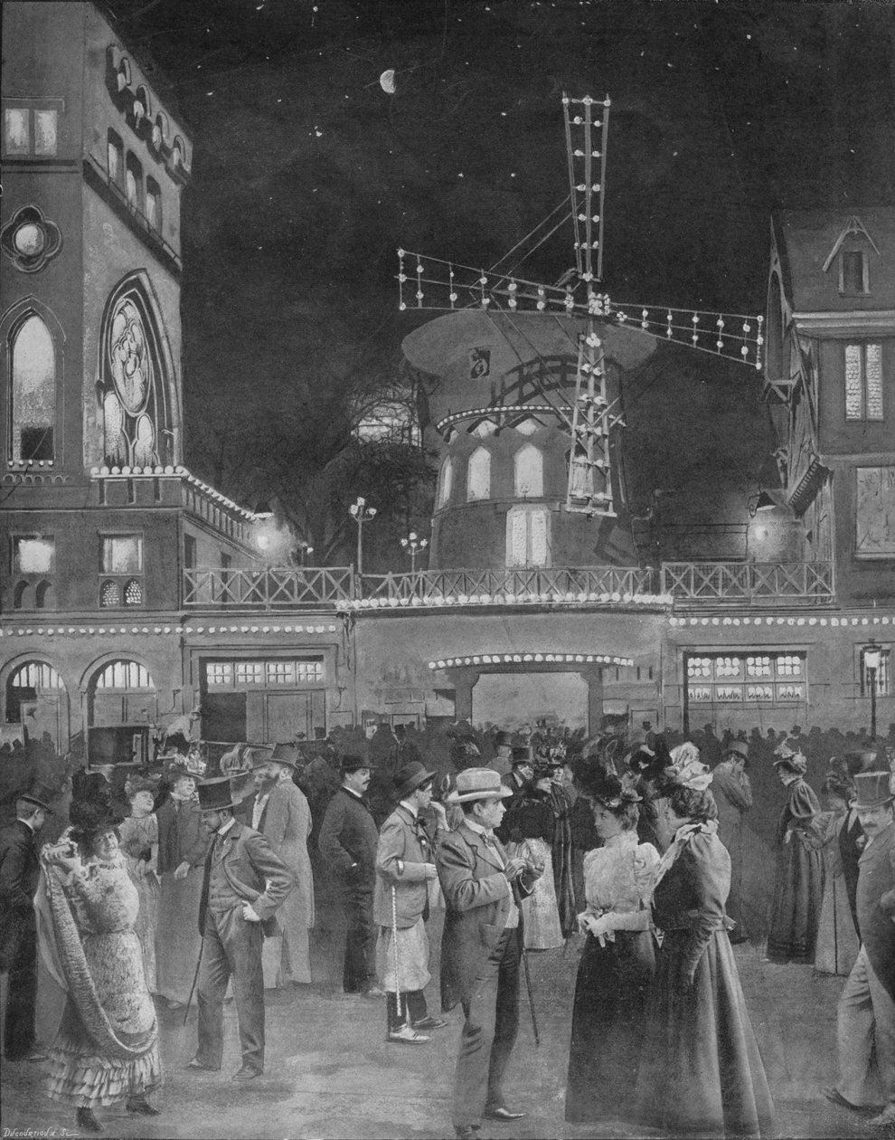Montmartre S Amuse The Exit Of Moulin Rouge, 1900 av Unbekannt