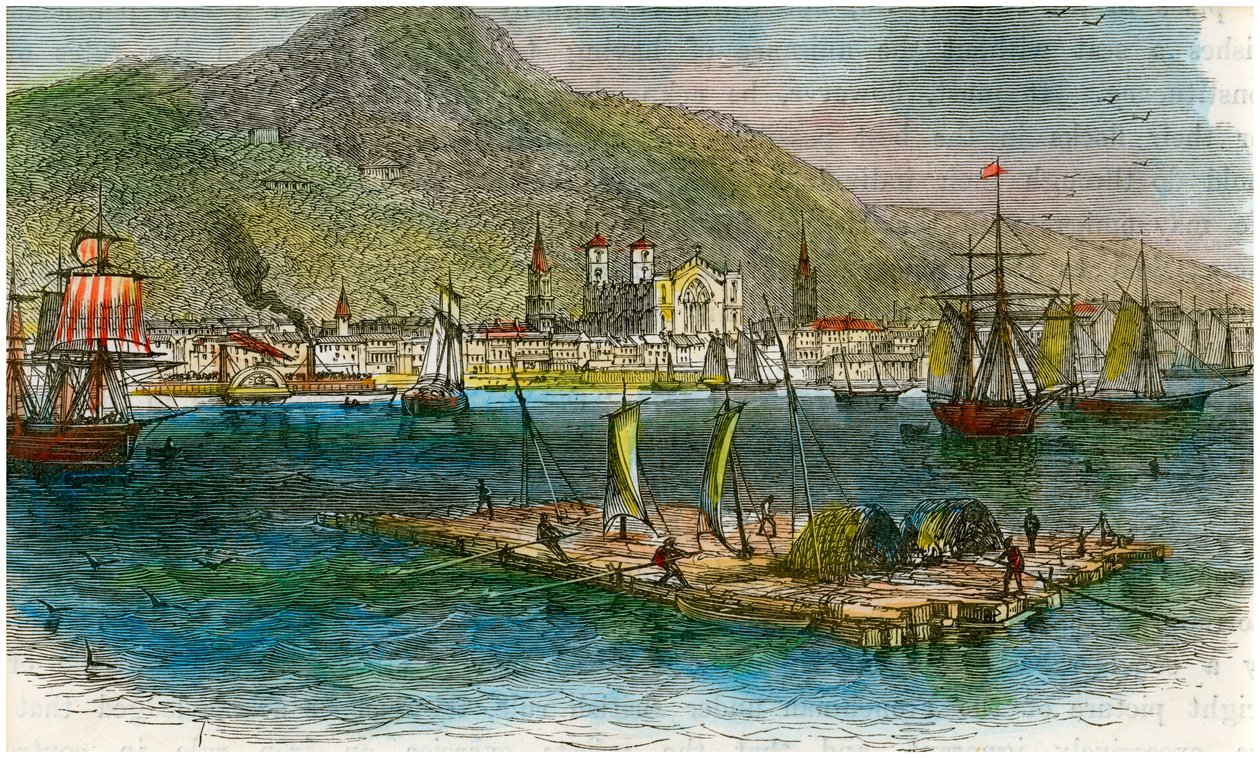 Montreal fra St Lawrence River, Quebec, Canada, c1880 av Unbekannt