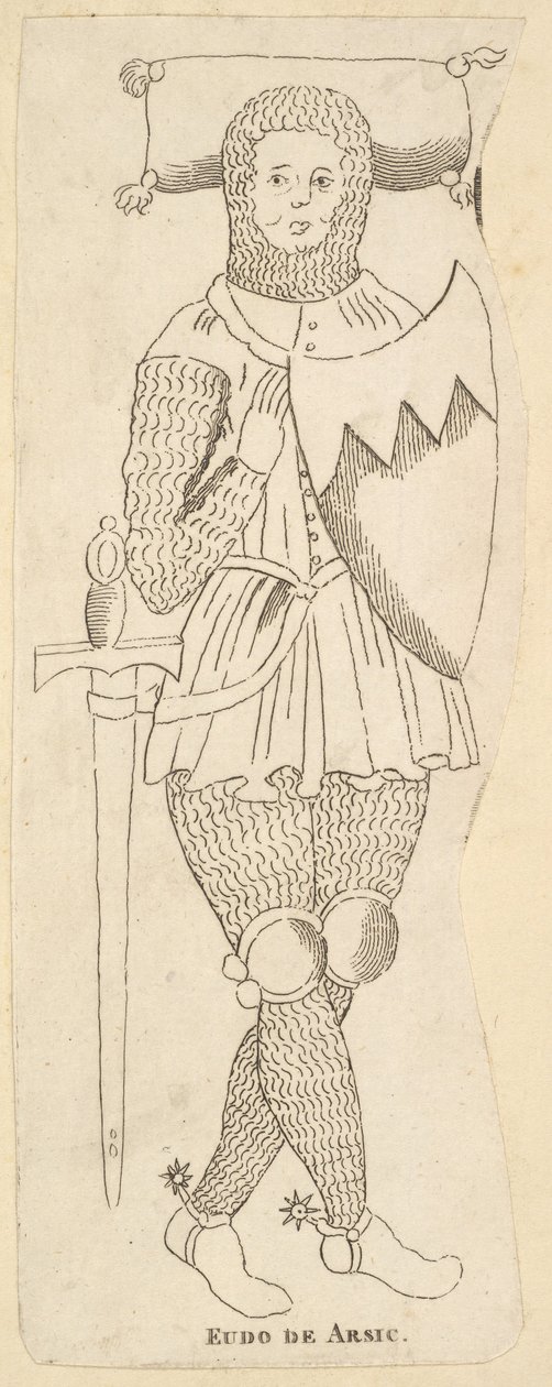 Monument til Eudo de Arsie, ca. 1790 av Unbekannt
